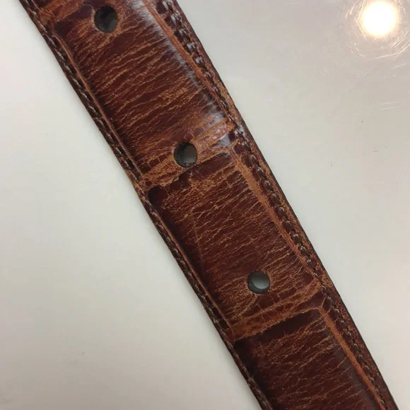 Brighton Men’s Croc Embossed Calfskin on Glove Leather Belt - Picture 13 of 13